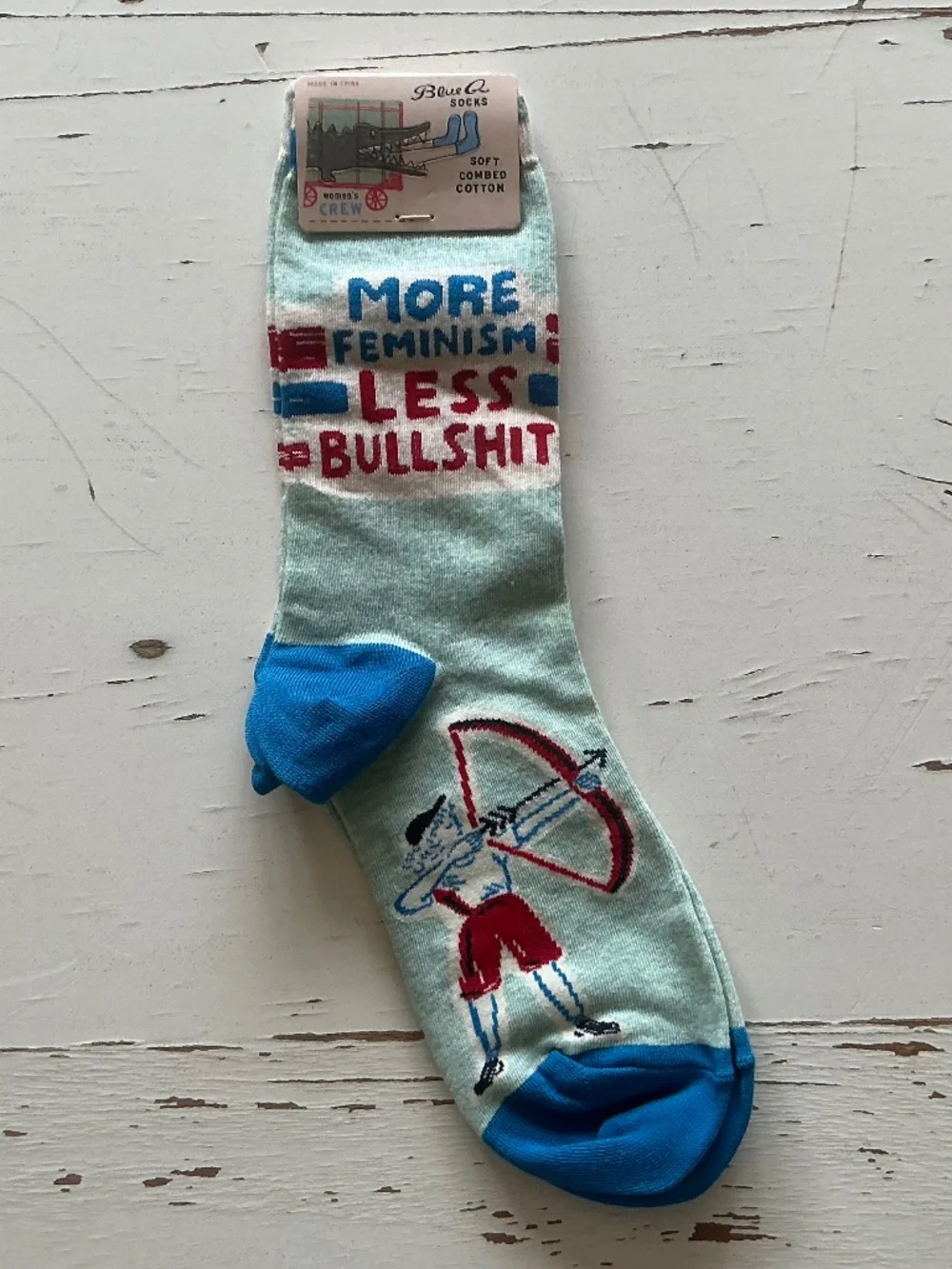 NEW Blue Q More Feminism Less BS ladies socks 5-10